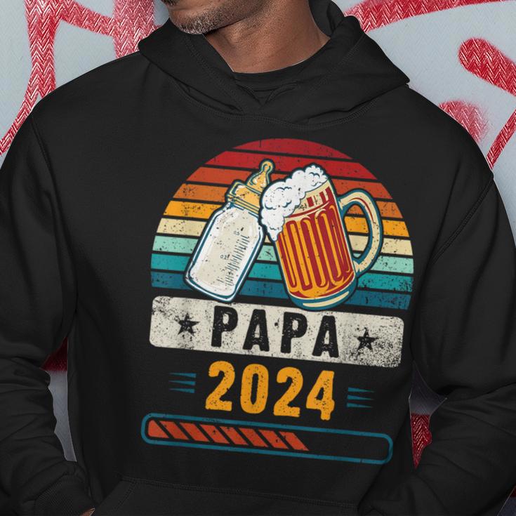 Papa 2024 Babyankündigung Werdender Papa Kapuzenpullover Lustige Geschenke