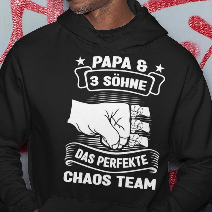 Papa & 3 Söhne Chaos Team Papa 3 Söhne Kapuzenpullover Lustige Geschenke