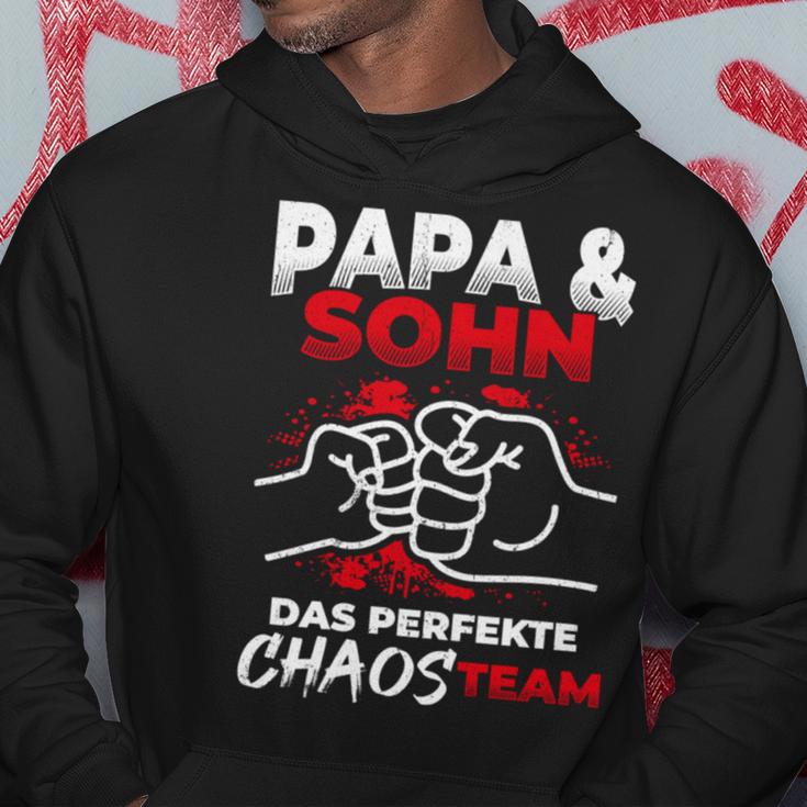 Papa & Sohn Das Perfekte Chaos Team Father's Day Bester Papa Kapuzenpullover Lustige Geschenke