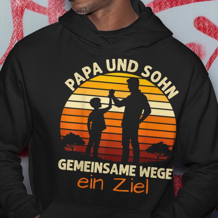 Papa & Sohn Gemeinsame Wege Ein Ziel Papaatertag Geschenke Kapuzenpullover Lustige Geschenke