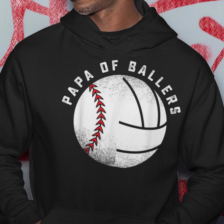 Papa Baseballolleyball Spieler Tochter Sohn Sport Team Dad Kapuzenpullover Lustige Geschenke