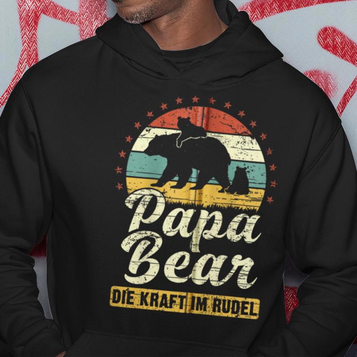 Papa Bear 2 Bären-Welpen Papa 2 Kinderatertag Bär Kapuzenjacke Kapuzenpullover Lustige Geschenke