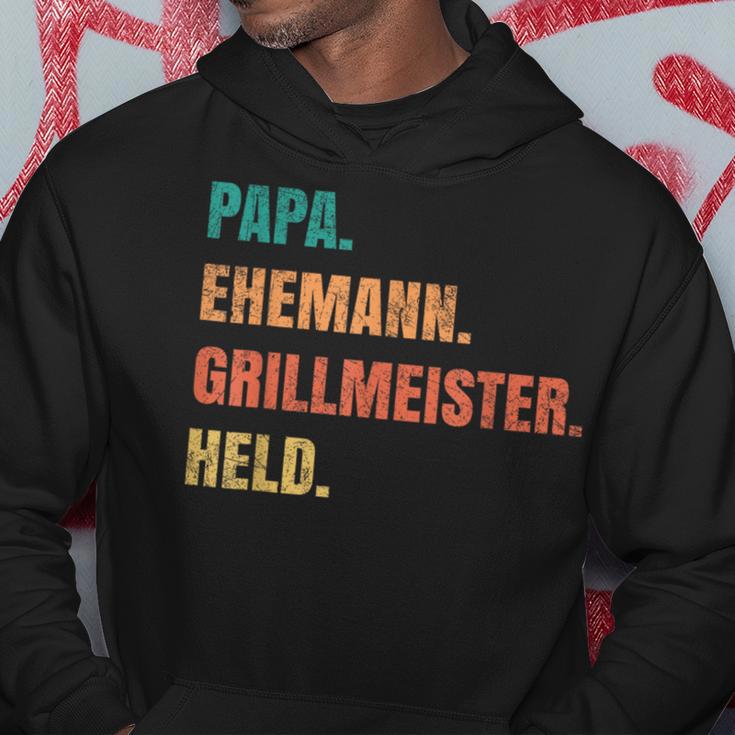 Papa Grillmeister Husband Hero Kapuzenpullover Lustige Geschenke