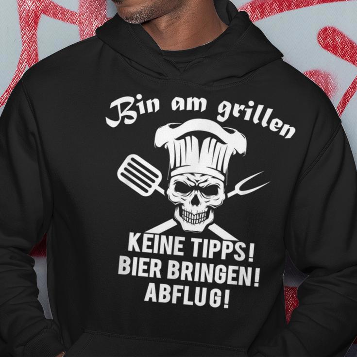 Papa Grillt Bin Am Grillen Grill Professional Kapuzenpullover Lustige Geschenke