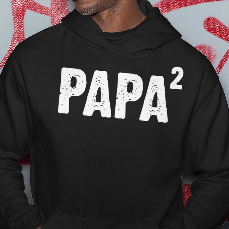 Papa Hoch Zwei Geschenk Announcement Fürater2nd Kind Kapuzenpullover Lustige Geschenke