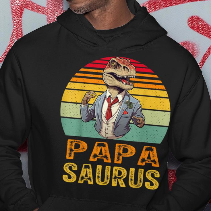 Papasaurus Papaatertag Bester Papa T-Rex Papaatertag Kapuzenpullover Lustige Geschenke