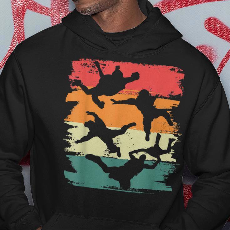 Parachutist Wingsuit Flying Parachuting Skydiver Silhouettes Hoodie Unique Gifts