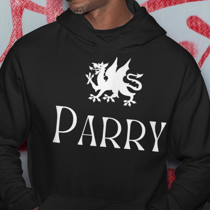 Parry Surname Welsh Family Name Wales Heraldic Dragon Hoodie Funny Gifts