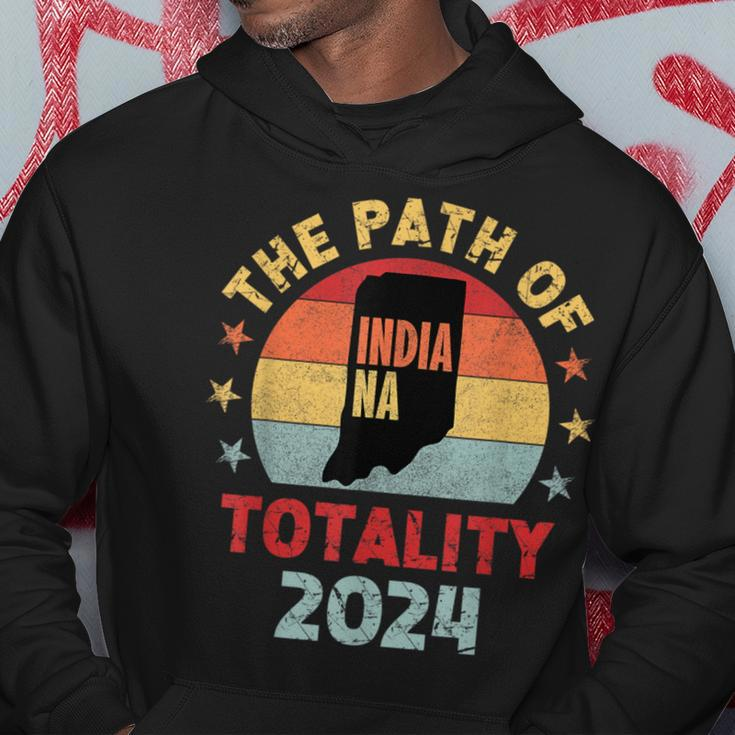 The Path Of Totality Indiana Solar Eclipse 2024 In Indiana Hoodie Unique Gifts