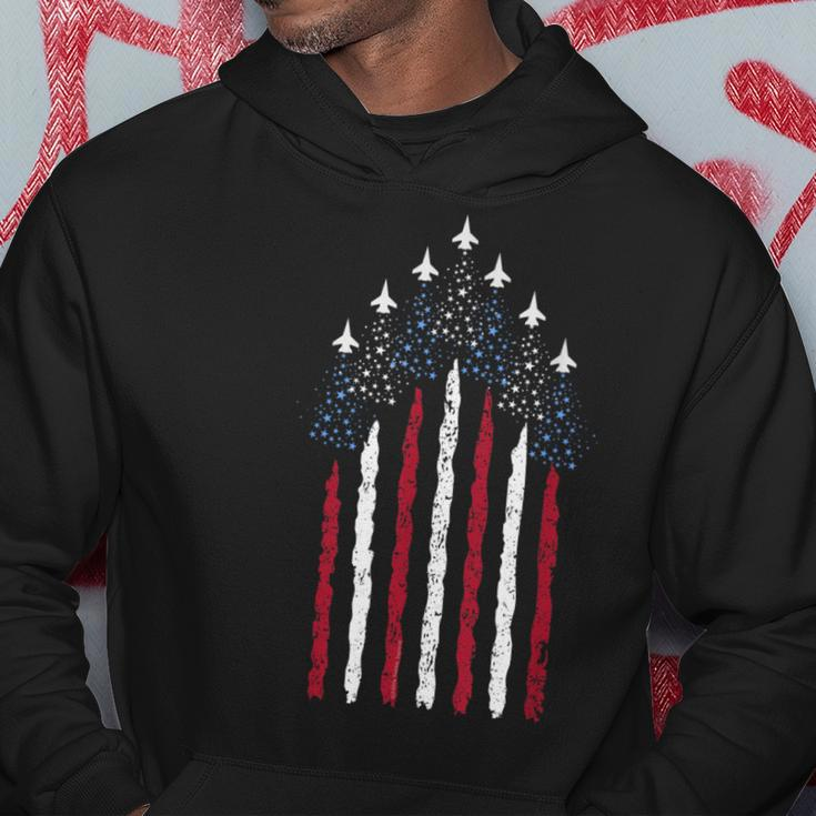 Patriotic Stars Red White Blue Usa Fighter Jets 4Th Of July Hoodie Unique Gifts