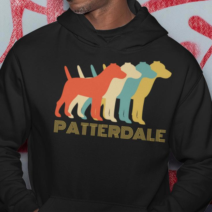 Patterdale Terrier Dog Breed Vintage Look Silhouette Hoodie Unique Gifts