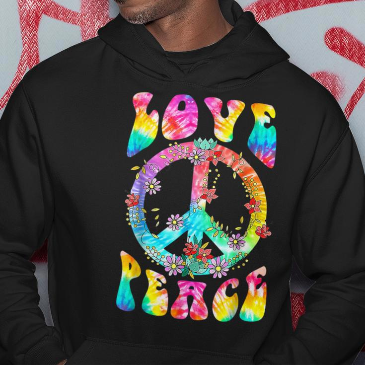 Peace Costume Sign Love 60S 70S Tie Dye Hippie Women Hoodie Personalized Gifts