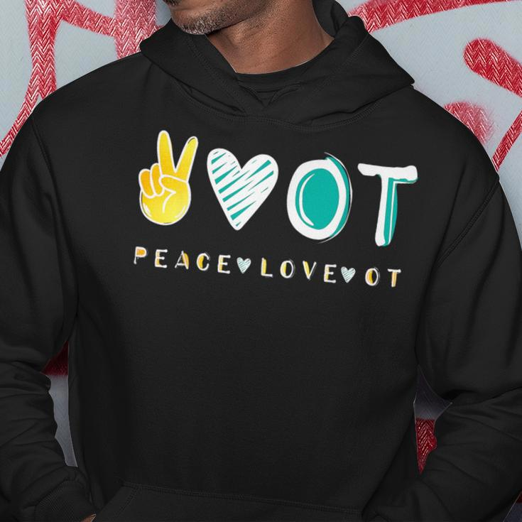 Peace Love Ot Ota Occupational Therapy Therapist Hoodie Unique Gifts