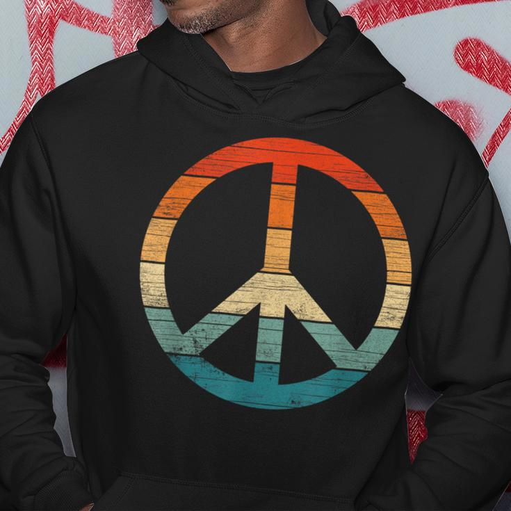 Peace Sign Vintage Distressed Anti War Freedom Retro Hoodie Unique Gifts