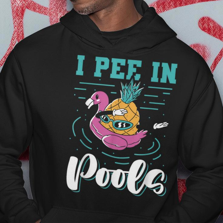 I Pee In Pools Swimming Joke Peeing In Public Pools Hoodie Personalized Gifts