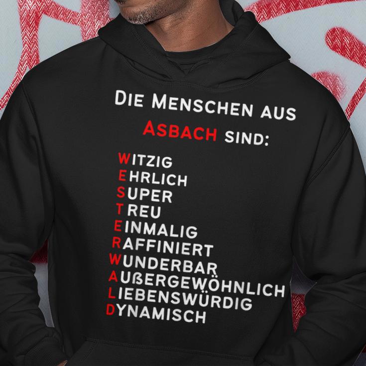 Personalisiertes Asbach-Stadtstolz Hoodie, Text in Akrostichon-Form Lustige Geschenke