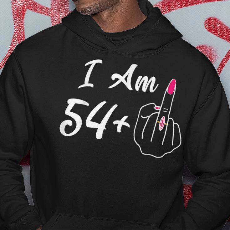 Personalized I Am 54 Plus 1 Middle Finger 55Th Women Hoodie Personalized Gifts