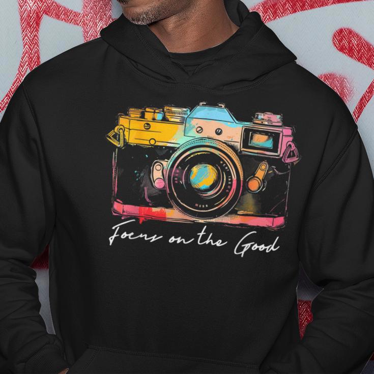 Photographer Focus On The Good Camera Vintage Photography Hoodie Unique Gifts