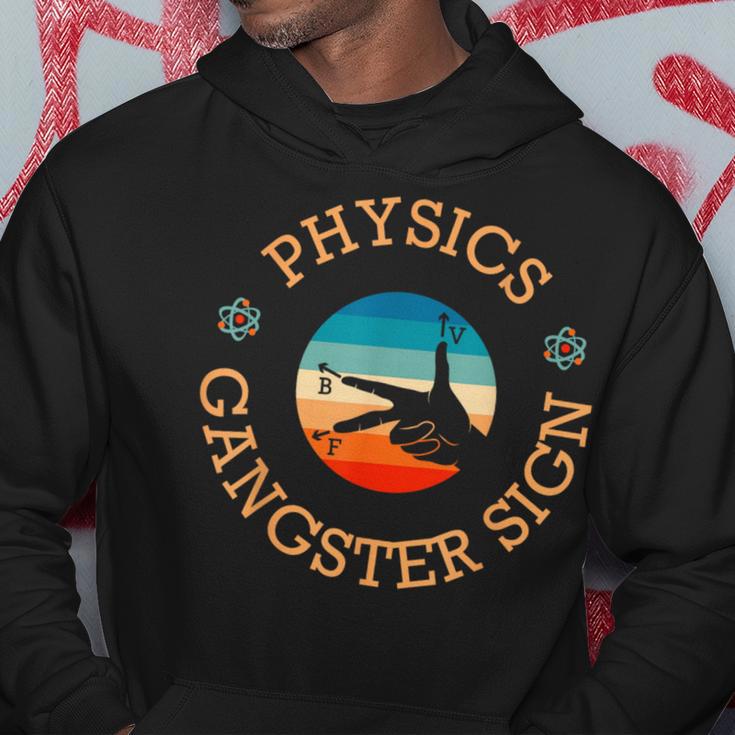 Physics Gangster Sign Sign Physicist Hand Sign Symbol Kapuzenpullover Lustige Geschenke