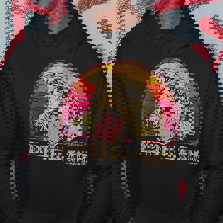 Pitbull Mom Vintage Smiling Pitbull Sunset Pbt Hoodie Unique Gifts