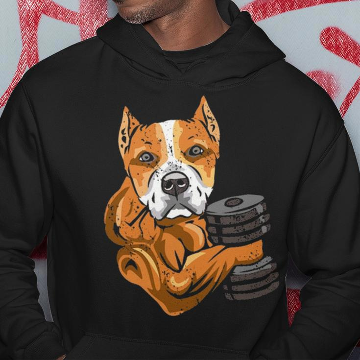 Pitbull Weightlifting Dog Mom Dad Weightlifting Hoodie Unique Gifts