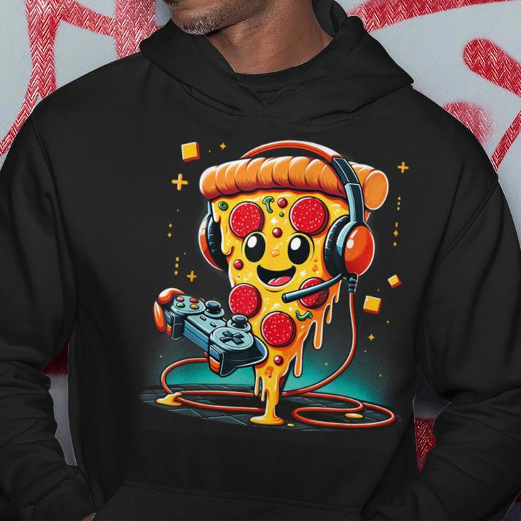 Pizza Gamer Love Play Video Games Controller Headset Hoodie Unique Gifts