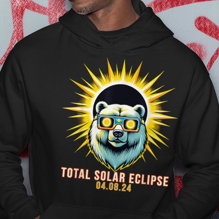 Polar Bear Watching Total Solar Eclipse Hoodie Unique Gifts