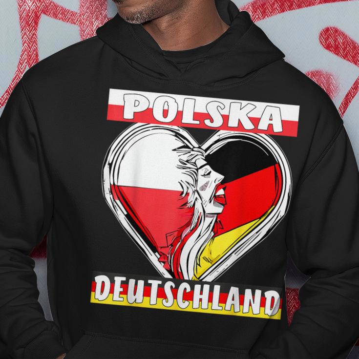 Polska Deutschland Herz Deutsch Polen Kapuzenpullover Lustige Geschenke