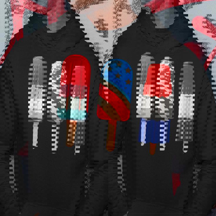 Popsicle Us American 4Th Of July Popsicle Red White & Blue Hoodie Personalized Gifts