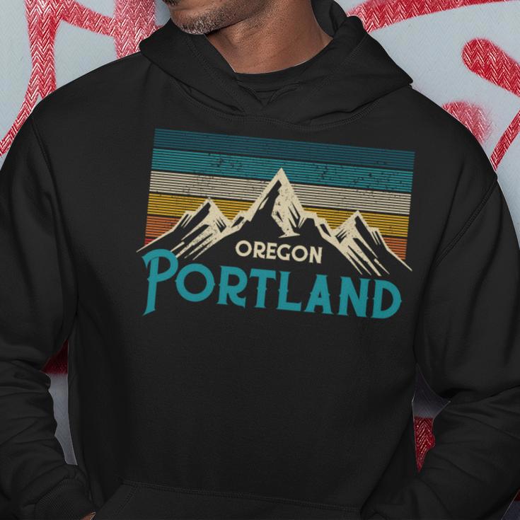 Portland Oregon Vintage Mountains Souvenir Hoodie Unique Gifts