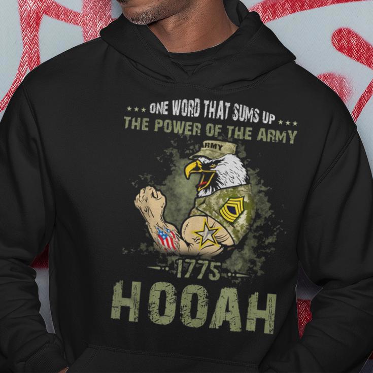 Power Of The Army Hooah Veteran Pride Military Hoodie Unique Gifts