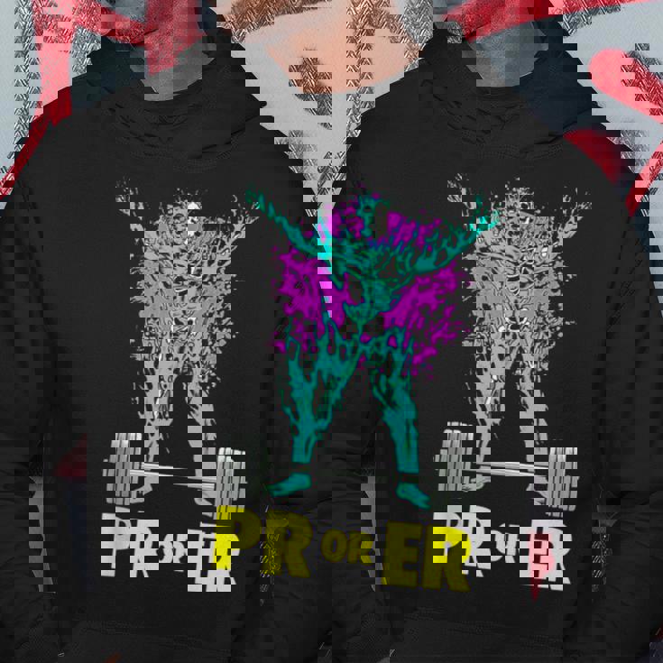Pr Or Er Weightlifting Bodybuilding Workout Musclebuilding Hoodie Unique Gifts