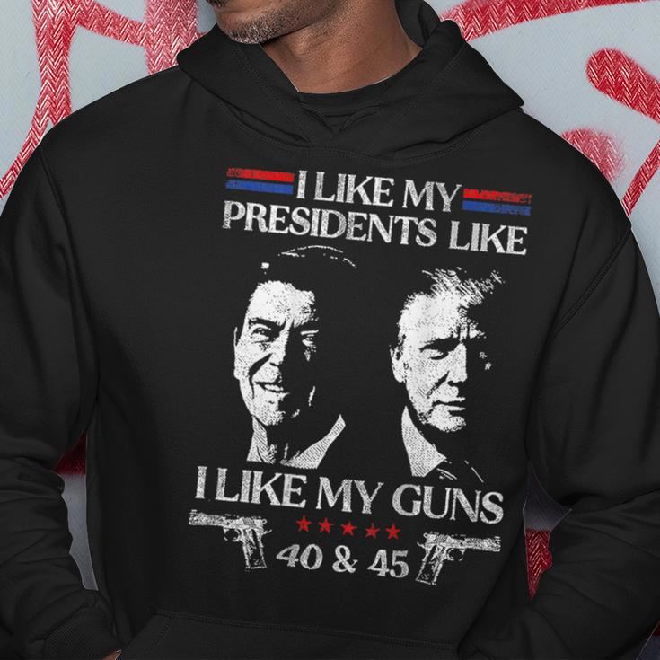 I Like My Presidents Like I Like My Guns 40 45 On Back Hoodie Unique Gifts