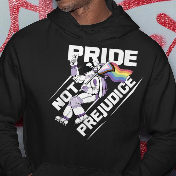 Pride Not Prejudice Astronaut Lgbtq Flag Gay Pride Hoodie Unique Gifts