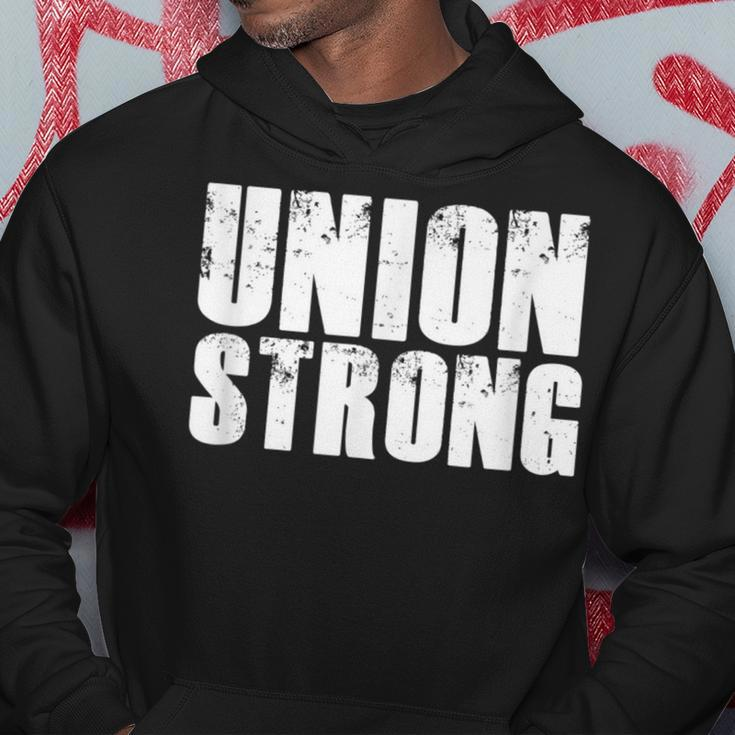 Pro Union Strong Blue Collar Worker Labor Day Dad Hoodie Unique Gifts