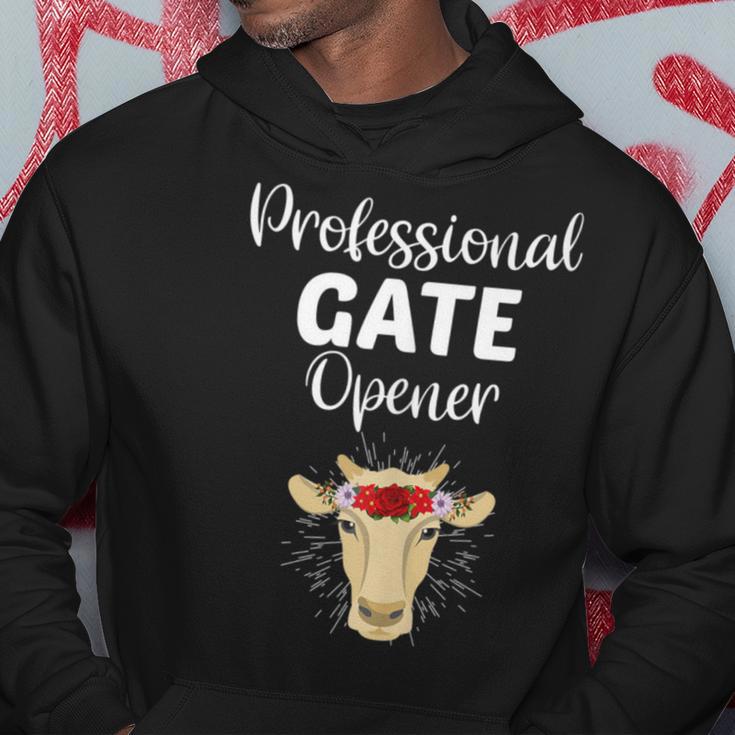 Professional Gate Opener Cow Lover Heifer Joke Hoodie Unique Gifts