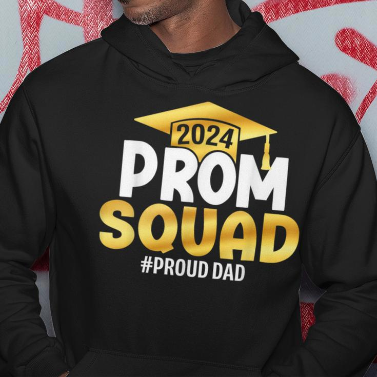 Prom Squad 2024 Graduation Prom Class Of 2024 Proud Dad Hoodie Funny Gifts