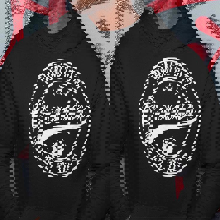 Promoted To Grandpa Est 2024 New Grandpa Fathers Day Hoodie Unique Gifts