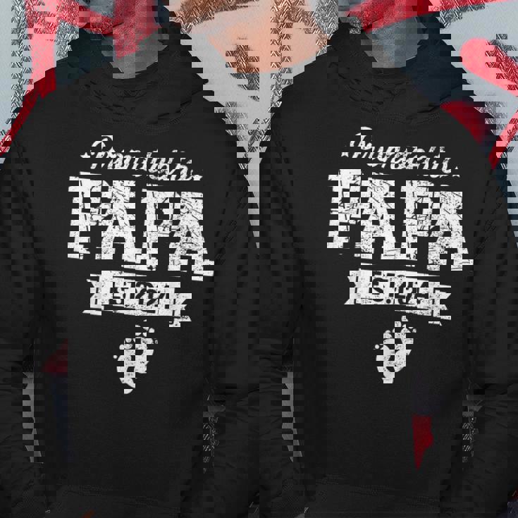 Promoted To Papa 2024 New Dad First Time Fathers Day Hoodie Personalized Gifts