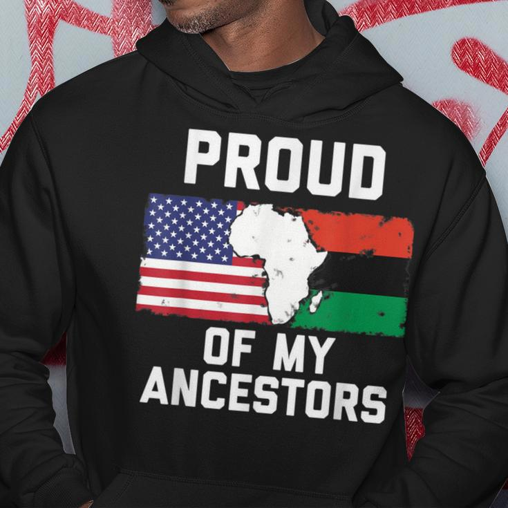 Proud Of My Ancestors American Flag And Pan-African Flag Hoodie Unique Gifts