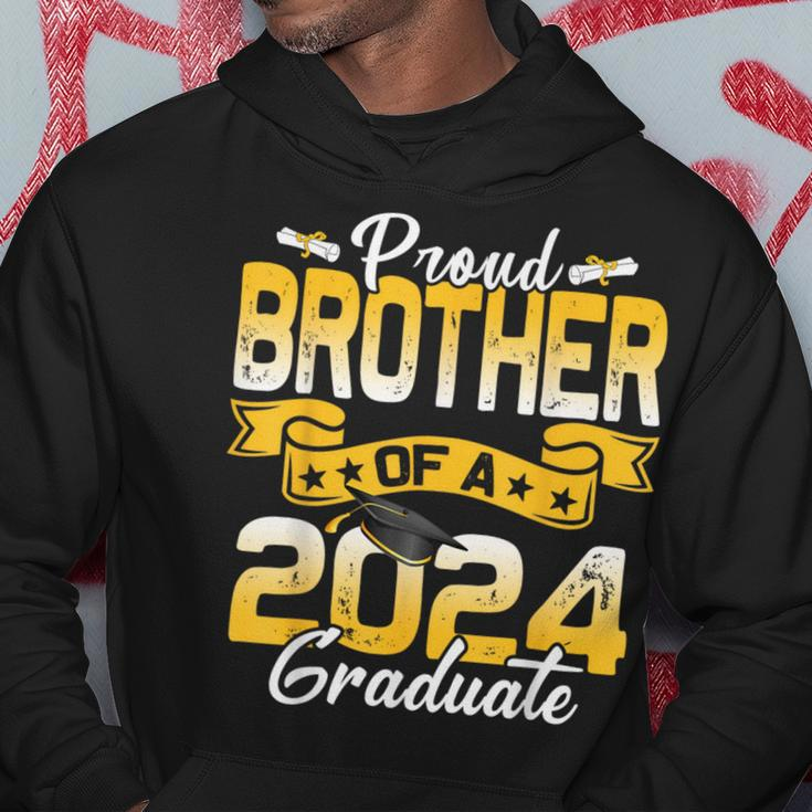 Proud Brother Of A Class Of 2024 Graduate Senior Graduation Hoodie Funny Gifts