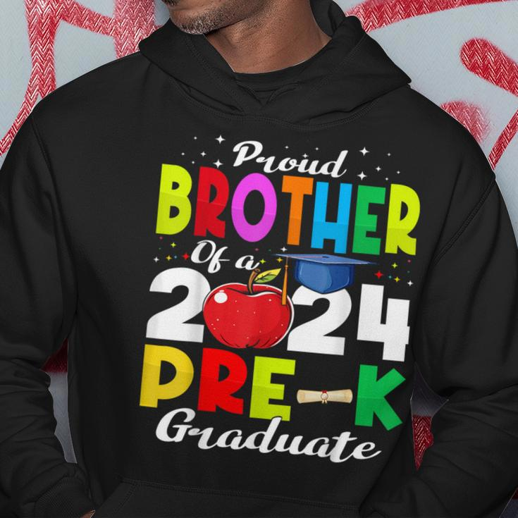 Proud Brother Of Pre-K Graduate 2024 Graduation Brother Hoodie Funny Gifts