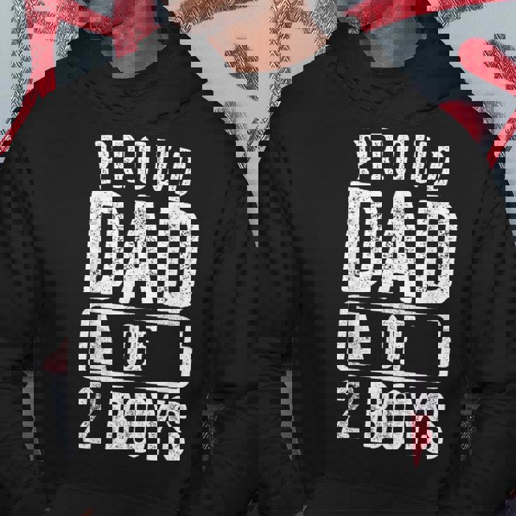 Proud Dad Of 2 Boys Daddy Of Two Sons Hoodie Unique Gifts