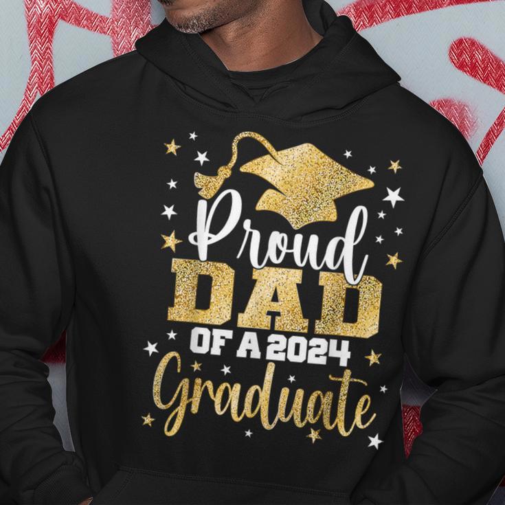 Proud Dad Of A 2024 Graduate Class Senior Graduation Hoodie Unique Gifts