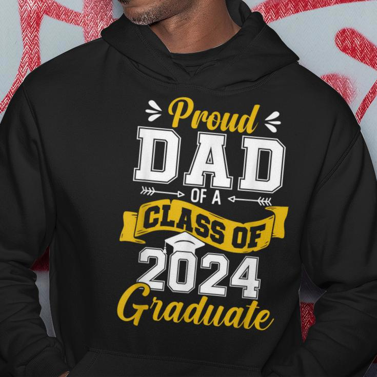 Proud Dad Of A Class Of 2024 Graduate Senior 2024 Graduation Hoodie Funny Gifts