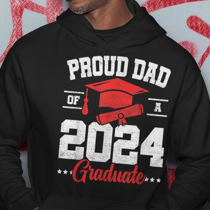 Proud Dad Of A Class Of 2024 Graduate Senior Graduation Hoodie Unique Gifts