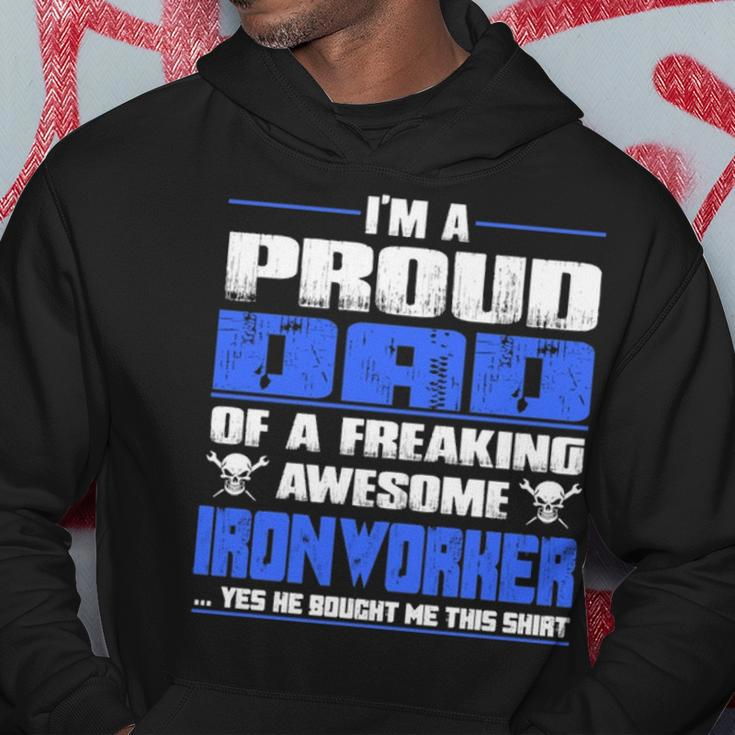 Proud Dad Of A Freaking Awesome Ironworker Hoodie Unique Gifts