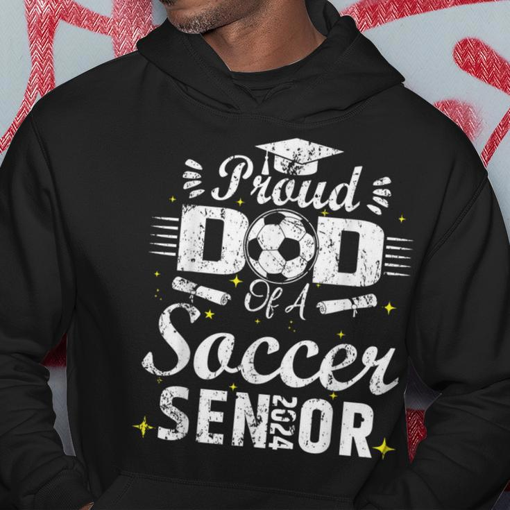 Proud Dad Of A Soccer Senior 2024 Dad Senior Soccer Hoodie Funny Gifts