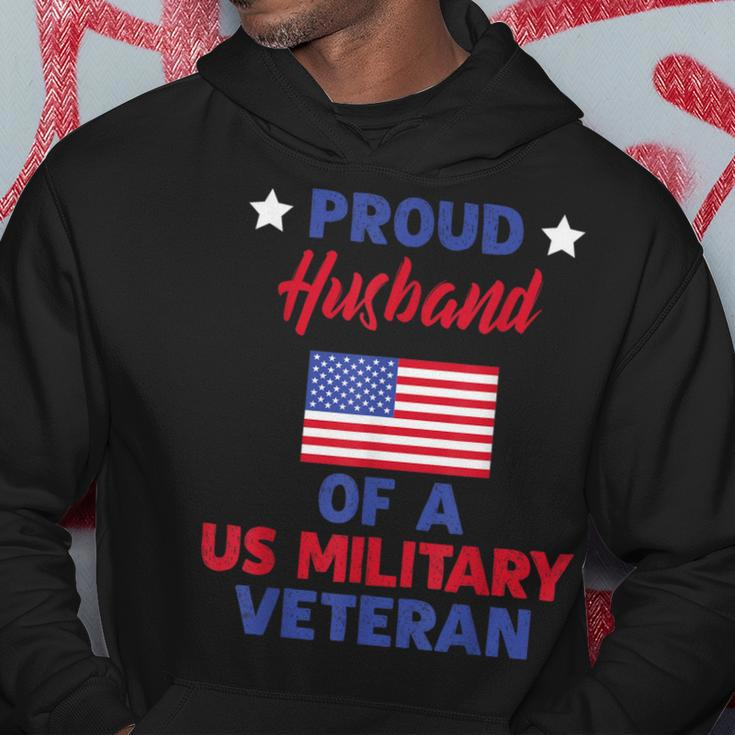 Proud Husband Of A Us Military Veteran Veteran's Day Hoodie Unique Gifts