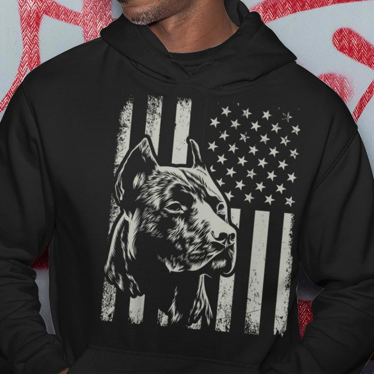 Proud Patriotic Pit Bull Owner Lover American Flag Hoodie Unique Gifts